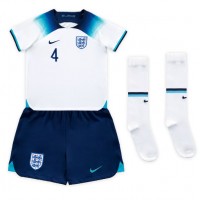 England Declan Rice #4 Fußballbekleidung Heimtrikot Kinder WM 2022 Kurzarm (+ kurze hosen)